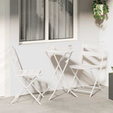 Garden Bistro Set Folding 3 pcs White Steel 42010317