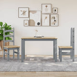 Dining Table Panama Grey 117x60x75 cm Solid Wood Pine 4005703