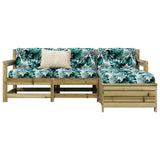 Garden Sofa Set Brown Vacuum pressure impregnated pinewood 4 Piece 3250803