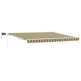 Retractable Awning Green and yellow 400 x 300 cm 3330832