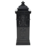 43888 Pillar Letterbox Aluminium Vintage Style Rustproof Black
