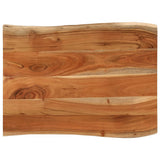 Table Top 90x60x3.8 cm Rectangular Solid Wood Acacia Live Edge 370645