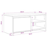 Coffee Table Black Oak 102 x 50 x 45 cm Engineered Wood 8017376