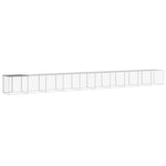 Chicken Cage with Roof Light Grey 1003x98x90 cm Galvanised Steel 3189048