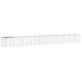 Chicken Cage with Roof Light Grey 1003x98x90 cm Galvanised Steel 3189048