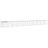 Chicken Cage with Roof Light Grey 1003x98x90 cm Galvanised Steel 3189048