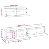 ZNTS TV Cabinets 3 pcs Solid Wood Pine 3100139