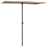Garden Parasol with Aluminium Pole 180x110 cm Taupe 47331