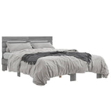 Bed Frame without Mattress Grey Sonoma 135x190 cm Double 3280165