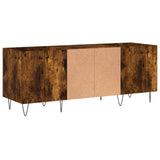 Record Cabinet Smoked Oak 121x38x48 cm Engineered Wood 831681