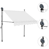 Manual Retractable Awning with LED 150 cm Cream 145870