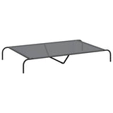 Elevated Dog Bed Grey 150x90x20 cm Textilene and Steel 42000845