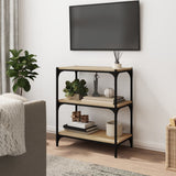 Book Cabinet Sonoma Oak 60x33x70.5 cm Engineered Wood and Steel 819323