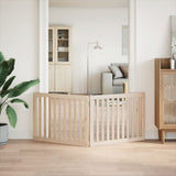 Dog Gate Foldable 2 Panels 160 cm Poplar Wood 352240