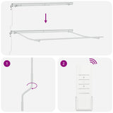 Automatic Retractable Awning Anthracite&White 300x250 cm 3215780