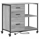 Cabinet with Charging Station Grey Sonoma 76 x 41 x 72 cm 859838