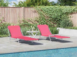 Sunlounger Set of 2 Pink 310345