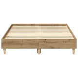 Bed Frame No Mattress Artisan Oak 135x190 cm Double Engineered Wood 861074