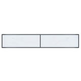 Console Table White 200x35x75.5 cm Tempered Glass 331708
