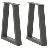 ZNTS Dining Table Legs V-Shape 2 pcs Anthracite 28x cm Steel 4012542