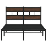 Bed Frame without Mattress with Headboard Brown Oak 120x200 cm 4017149