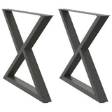Dining Table Legs 2 pcs Anthracite 90x cm Steel 4012734