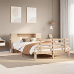 ZNTS Bookcase Bed without Mattress 120x200cm Solid Wood Pine 3322708