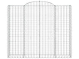 Arched Gabion Baskets 8 pcs 200x50x220/240 cm Galvanised Iron 3146452