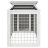 Rabbit Hutch Grey 100.5x54x55 cm Solid Wood Pine 172290