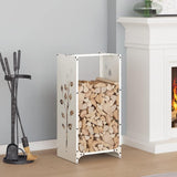 Firewood Rack White 40x30x80 cm Cold-rolled steel 864220