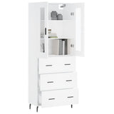 Highboard White 69.5x34x180 cm Engineered Wood 3198417