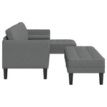 Sofa Set 2 pcs Dark grey 173 x 131 x 67 cm Fabric 3329253