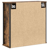 Bathroom Wall Cabinet with Mirror Smoked Oak 60x21x60 cm 861899
