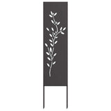 Garden Privacy Screen Black 32 x 140 cm Cold-rolled steel 876252