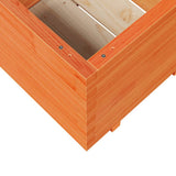 Garden Planter Wax Brown 60x60x49.5 cm Solid Wood Pine 847360