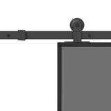 Sliding Door with Hardware Set 76x205 cm Tempered Glass&Aluminium 3332983