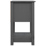 ZNTS Bedside Cabinet Grey 40x35x61.5 cm Solid Wood Pine 821733