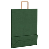 Paper Bags 250 pcs with Handles Green 32x12x42 cm 4101956