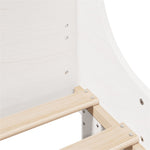 ZNTS Bed Frame without Mattress White 90x200 cm Solid Wood Pine 850777