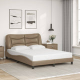 Bed Frame with LED without Mattress "Hvar" Cappuccino 120x200 cm 3213924