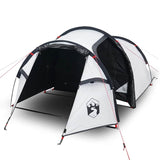 Camping Tent Tunnel 3-Person White Blackout Fabric Waterproof 94393