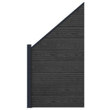Fence Set 95 x 180 cm WPC and Aluminium Black 42039063