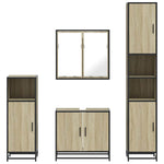 ZNTS 4 Piece Bathroom Furniture Set Sonoma Oak Engineered Wood 3301186