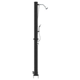 Outdoor Solar shower Black 217 cm PVC and Aluminium 42003409