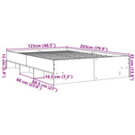 ZNTS Bed Frame without Mattress Black 120x200 cm Engineered Wood 3295661