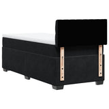 Box Spring Bed with Mattress Black 90x190 cm Velvet 3286194