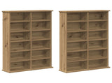 CD Cabinet 2 pcs Artisan Oak 60 x 17 x 92 cm Engineered Wood 8012745