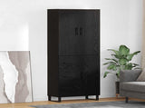 Highboard with Drawer 2 pcs Black Oak 69.5 x 34 x 180 cm 3416145