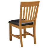 Dining Chair 2 pcs Solid Oak Wood Black 45 x 59 x 92 cm 42039157