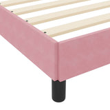 Box Spring Bed with Mattress Pink 120 x 220 cm Fabric 3398790
